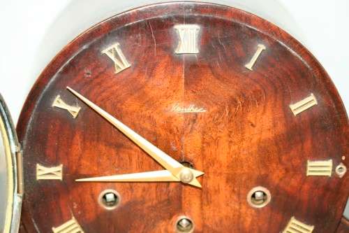 An incredibly rare LARGE vintage German made "Mauthe" Art Deco Westminster chime mantle clock RS17CL
