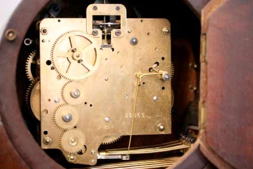 An incredibly rare LARGE vintage German made "Mauthe" Art Deco Westminster chime mantle clock RS17CL