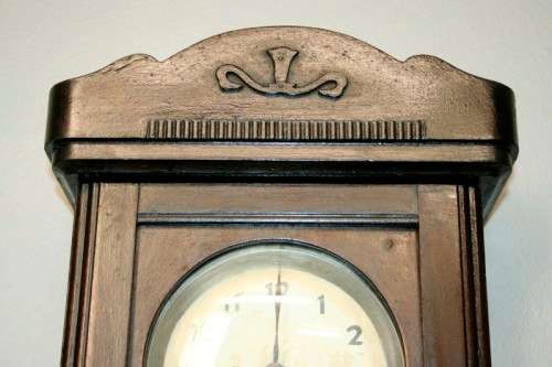 A beautiful vintage mechanical wall clock with a cut glass door and spiral gong in lovely condition