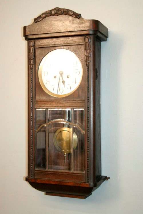 An exquisite vintage German made Kienzle wall clock with a rare "Orgelgong" rod gong - RS17CL