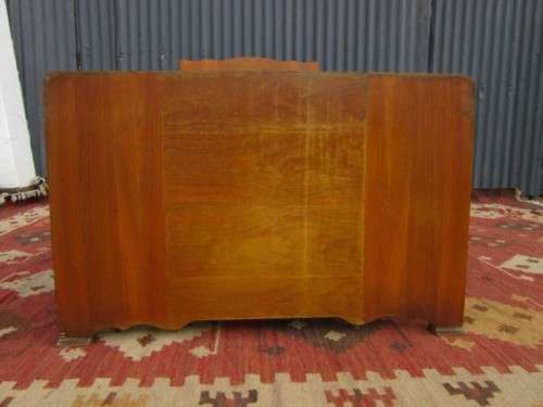 Two vintage Art  Deco oak single beds incl. headboards, footboards, bases & mattresses - RS17Bed