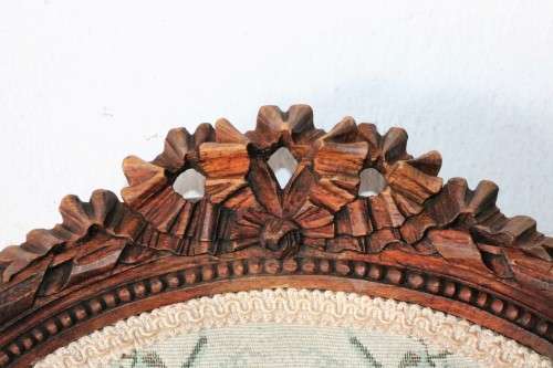 Magnificent antique Louis XIV solid Oak Fauteuil upholstered arm chair with intricate hand carving!