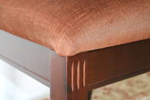 4x Fantastic vintage rattan-back & Imbuia dining chairs in great condition; price/chair - RS17Sale