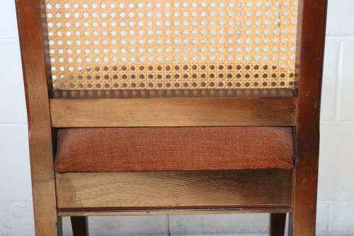 4x Fantastic vintage rattan-back & Imbuia dining chairs in great condition; price/chair - RS17Sale
