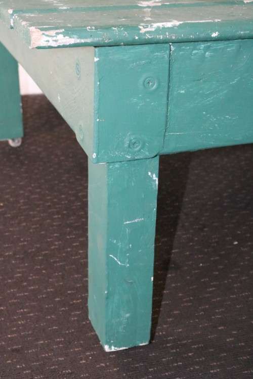 A rustic wooden painted occasional table on castors - perfect to re-paint/ shabby chic - RS17Sale