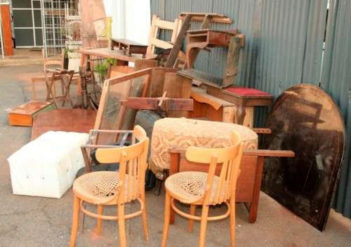 "Job Lot" Assorted furniture incl. tables, bentwood chairs & more perfect for restoration; RS17Sale