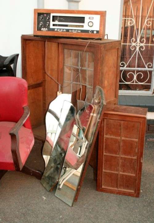 "Job Lot" Assorted furniture incl. a cabinet, sash window & more perfect for restoration; RS17Sale