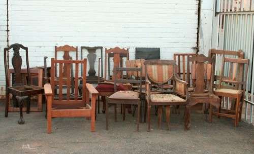 "Job Lot" Assorted occasional/ dining & kitchen chairs; perfect for restoration or parts - RS17Sale