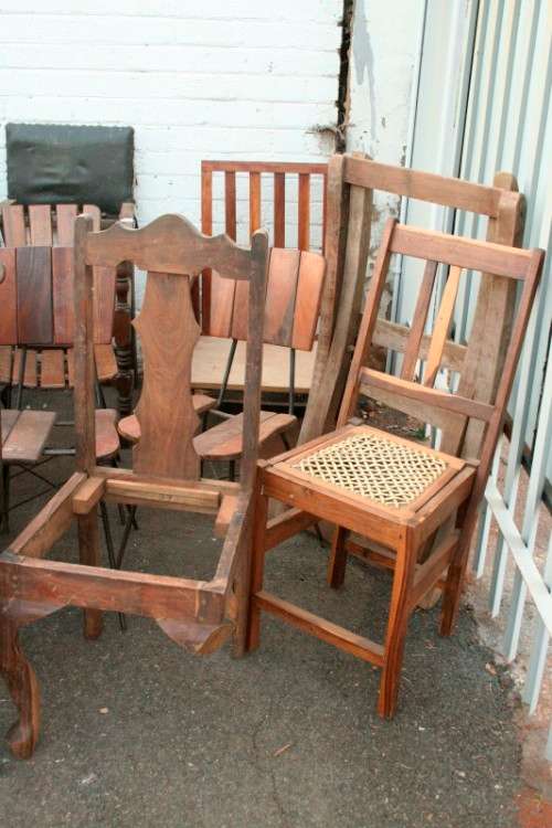"Job Lot" Assorted occasional/ dining & kitchen chairs; perfect for restoration or parts - RS17Sale