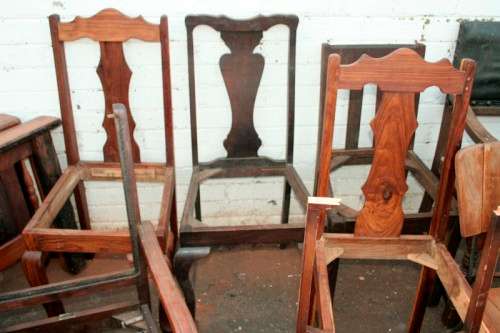 "Job Lot" Assorted occasional/ dining & kitchen chairs; perfect for restoration or parts - RS17Sale