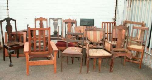 "Job Lot" Assorted occasional/ dining & kitchen chairs; perfect for restoration or parts - RS17Sale