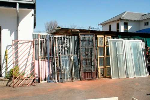 A fantastic "Job Lot" of assorted doors, security gates & windows; perfect for restoration; RS17Sale