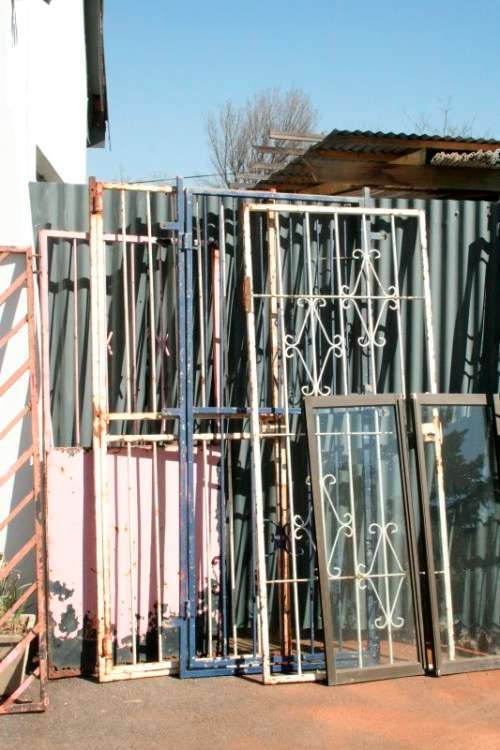 A fantastic "Job Lot" of assorted doors, security gates & windows; perfect for restoration; RS17Sale