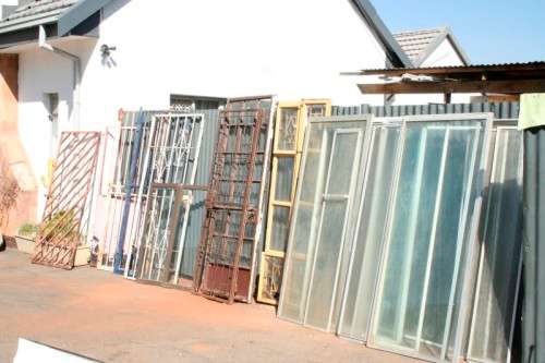 A fantastic "Job Lot" of assorted doors, security gates & windows; perfect for restoration; RS17Sale