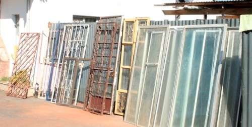 A fantastic "Job Lot" of assorted doors, security gates & windows; perfect for restoration; RS17Sale