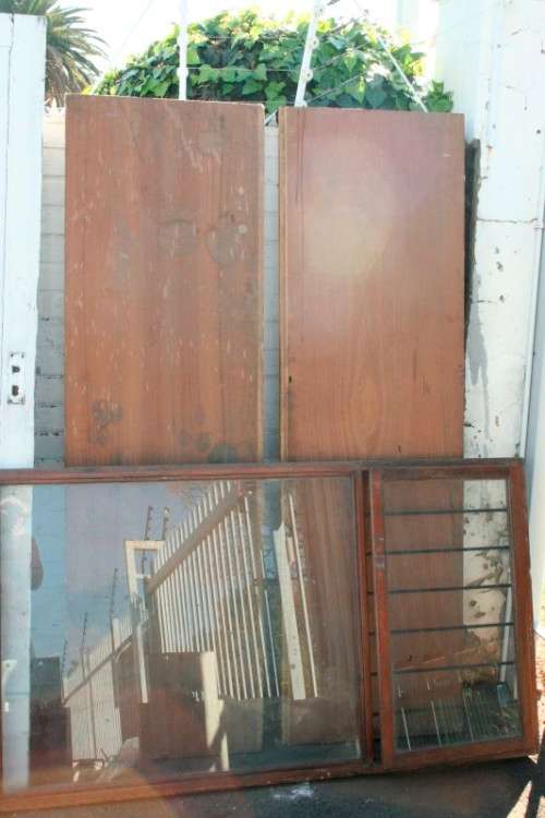 "Job Lot" of assorted doors, door frames & windows; perfect for restoration; RS17Sale