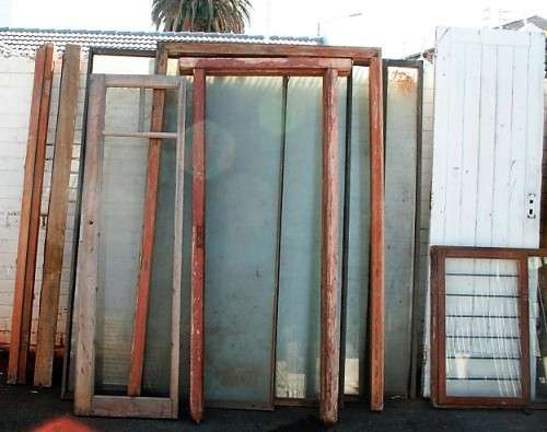 "Job Lot" of assorted doors, door frames & windows; perfect for restoration; RS17Sale