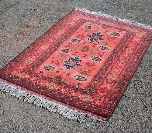 A beautiful vintage Turkish "Turkomen" Persian carpet with a traditional "Tekke" pattern = stunning!