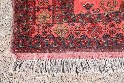 A beautiful vintage Turkish "Turkomen" Persian carpet with a traditional "Tekke" pattern = stunning!