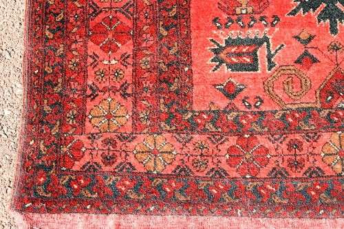 A beautiful vintage Turkish "Turkomen" Persian carpet with a traditional "Tekke" pattern = stunning!