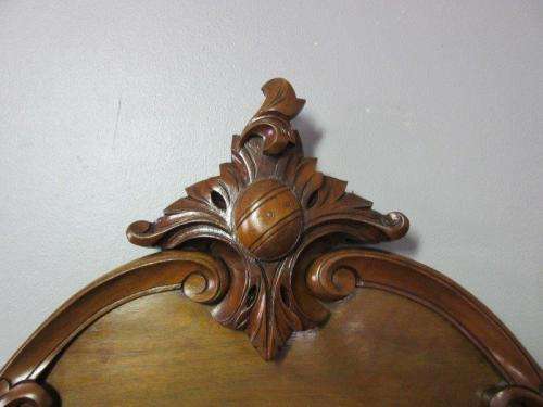 **RS17** An incredible carved Rosewood buffet mirror w stunning scroll detailing and bevelled mirror