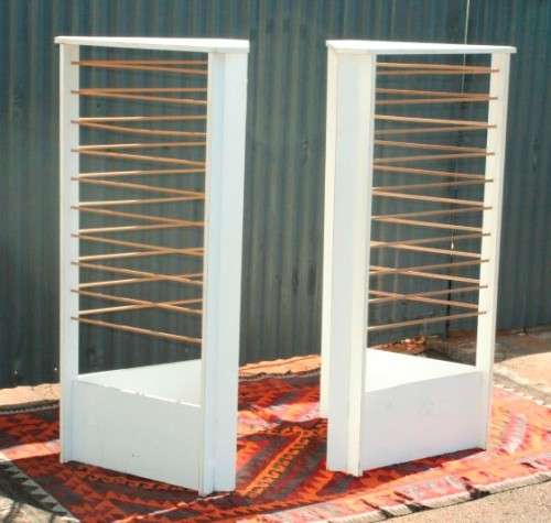 2x fantastic wrapping paper/ hand made paper display stands w/ 30 bars on each stand - price/stand