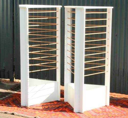 2x fantastic wrapping paper/ hand made paper display stands w/ 30 bars on each stand - price/stand