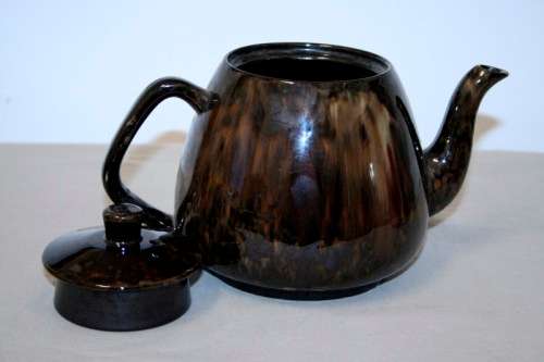 A gorgeous vintage brown-glazed "Viking of England" ceramic collectable teapot in awesome condition