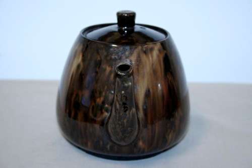 A gorgeous vintage brown-glazed "Viking of England" ceramic collectable teapot in awesome condition