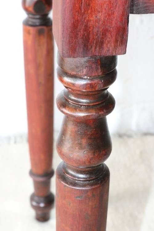 A gorgeous antique solid Teak occasional coffee table w/ three drawers - perfect for a lamp or vase