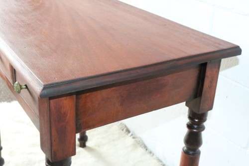 A gorgeous antique solid Teak occasional coffee table w/ three drawers - perfect for a lamp or vase