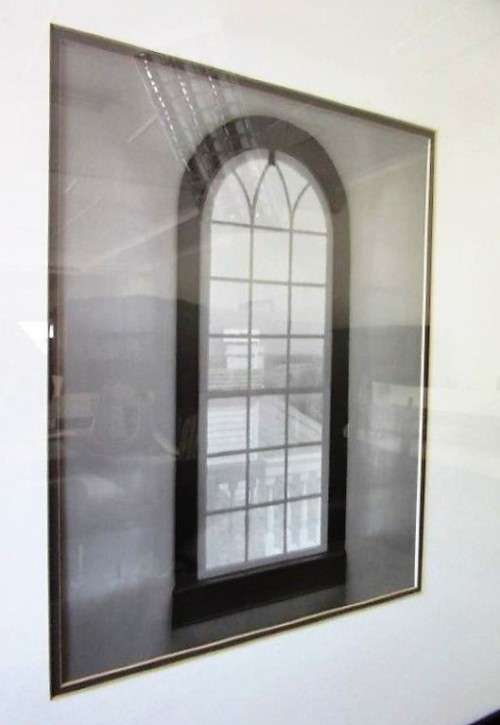 **RS17** A (large) black and white photograph of a "window" in a complimentary broad-border frame