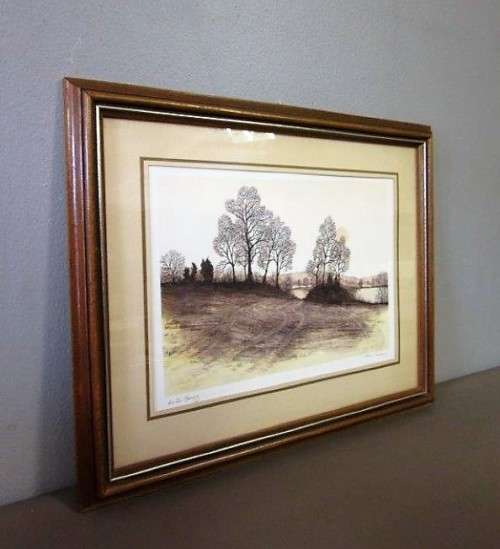 Superbly painted & framed James Moore's Winter Morning landscape print in great condition - RS17Sale