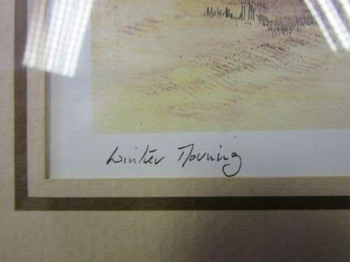 Superbly painted & framed James Moore's Winter Morning landscape print in great condition - RS17Sale