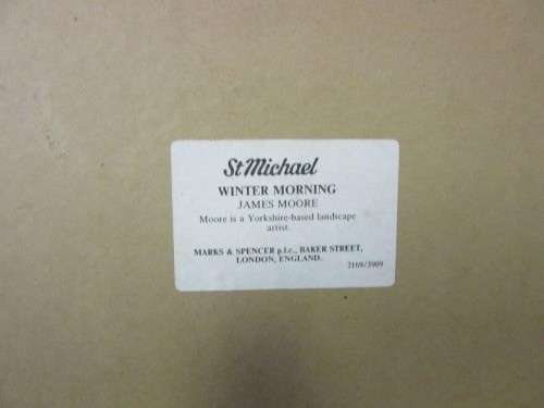 Superbly painted & framed James Moore's Winter Morning landscape print in great condition - RS17Sale