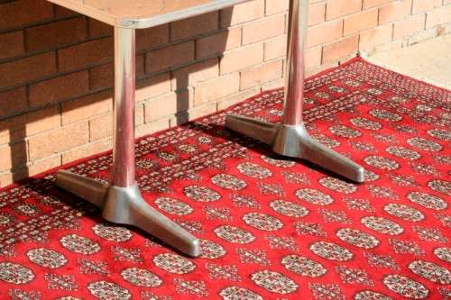 An awesome "polished" aluminium outdoor all-weather patio table in great condition - RS17Sale