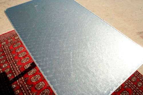 An awesome "polished" aluminium outdoor all-weather patio table in great condition - RS17Sale