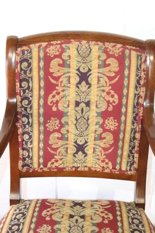 Two magnificent vintage upholstered carver chairs with hand carved detailing - WOW! - price/chair