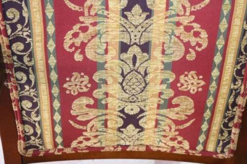 Two magnificent vintage upholstered carver chairs with hand carved detailing - WOW! - price/chair
