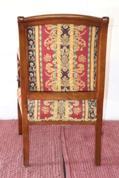 Two magnificent vintage upholstered carver chairs with hand carved detailing - WOW! - price/chair