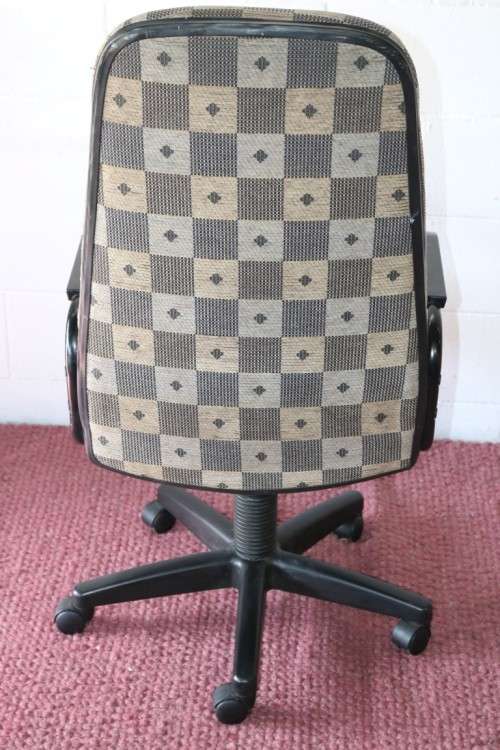 A comfortable fabric upholstered swivel office/ desk chair; would be ideal for home study - RS17Sale