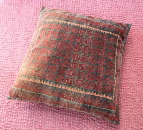 An incredible (double sided) hand-stitched Iranian Persian Kilim cushion in awesome condition