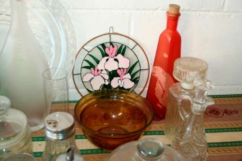 "Job Lot" An awesome collection of assorted glassware incl stained glass & much more; RS17Sale