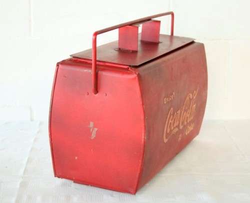 An extremely rare antique Coca-Cola (metal) lined cooler box for bottles in amazing condition
