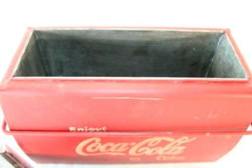 An extremely rare antique Coca-Cola (metal) lined cooler box for bottles in amazing condition