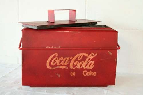 An extremely rare antique Coca-Cola (metal) lined cooler box for bottles in amazing condition