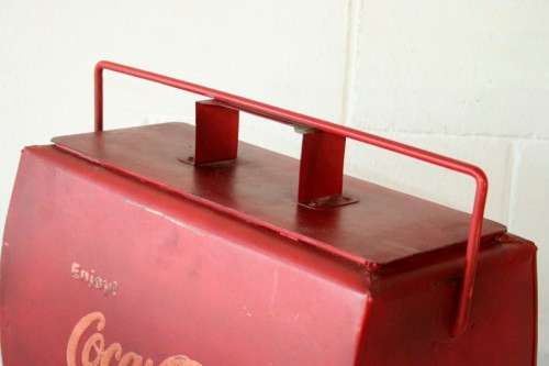 An extremely rare antique Coca-Cola (metal) lined cooler box for bottles in amazing condition