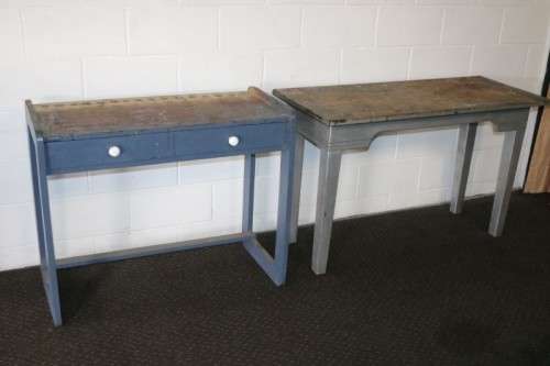 Two amazing desks/ work benches - perfect to repaint or restoration projects - bid/ table RS17Sale