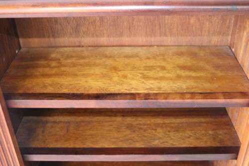 A magnificent vintage solid Imbuia ball and claw bookcase w ample shelf space - perfect for a study!