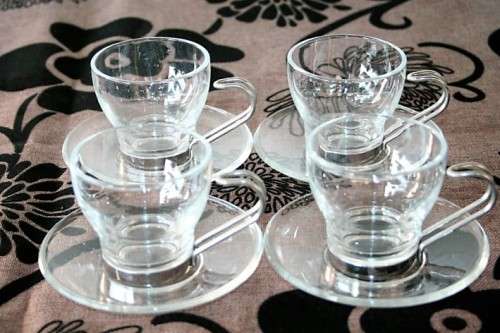 Four stunning original Italian made Vitrosax demitasse/ espresso coffee cups in great condition